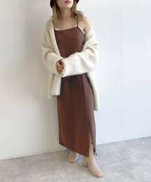 w closet | スリット入りロングキャミワンピース(ワンピース)