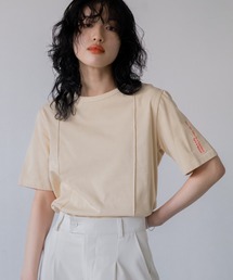 ロゴ刺繍パイピングTシャツ/新色追加
