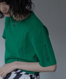 ロゴ刺繍パイピングTシャツ/新色追加