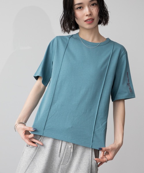 【関税込み】Bottega Veneta ピンク レザー プリントTシャツ 232798F110001_1.jpg