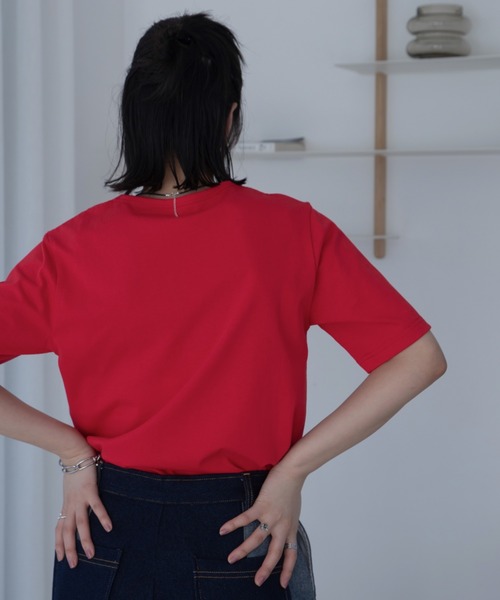 【関税込み】Bottega Veneta ピンク レザー プリントTシャツ 232798F110001_1.jpg