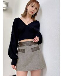 GYDA | オフショルLOOSEスリーブ ニットトップス(ニット/セーター)