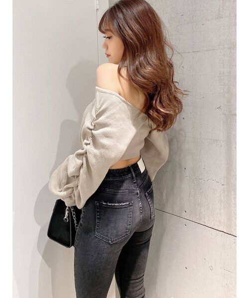 GYDA(ジェイダ)の「オフショルLOOSEスリーブ ニットトップス(ニット/セーター・レディース・ブラック/ベージュ/ピンク・FREE)」の13枚目の写真