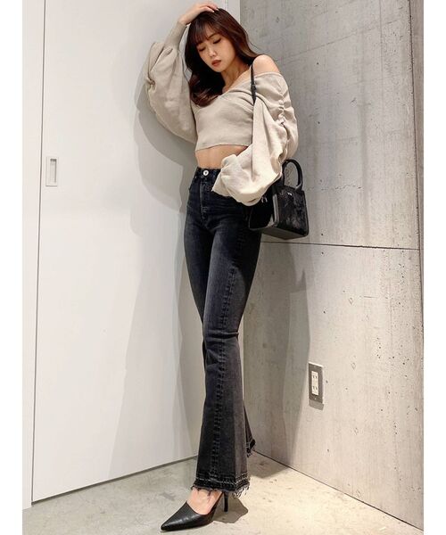 GYDA(ジェイダ)の「オフショルLOOSEスリーブ ニットトップス(ニット/セーター・レディース・ブラック/ベージュ/ピンク・FREE)」の14枚目の写真