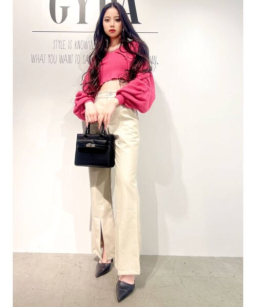 GYDA(ジェイダ)の「オフショルLOOSEスリーブ ニットトップス(ニット/セーター・レディース・ブラック/ベージュ/ピンク・FREE)」の19枚目の写真