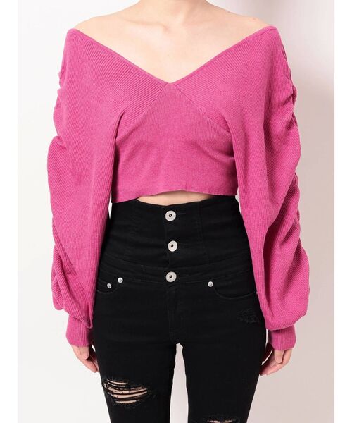 GYDA(ジェイダ)の「オフショルLOOSEスリーブ ニットトップス(ニット/セーター・レディース・ブラック/ベージュ/ピンク・FREE)」の20枚目の写真