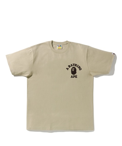 A BATHING APE(アベイシングエイプ)の「BICOLOR COLLEGE ATS TEE M(Tシャツ/カットソー)」|ベージュ