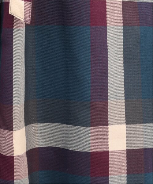 frames RAY CASSIN（フレームスレイカズン）の「ビッグチェック　ベルト付きワンピース（シャツワンピース・レディース・グリーン系/パープル系/ブルー系・FREE）」の14枚目の写真