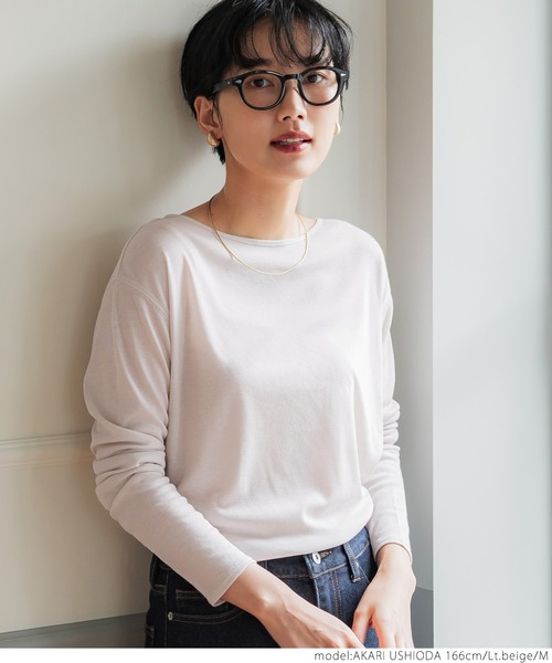 coca（coca）（コカ）の「とろみシアーフライストップス（Tシャツ/カットソー・レディース・ブラック/グリーン/ライトベージュ・M/L）」の11枚目の写真
