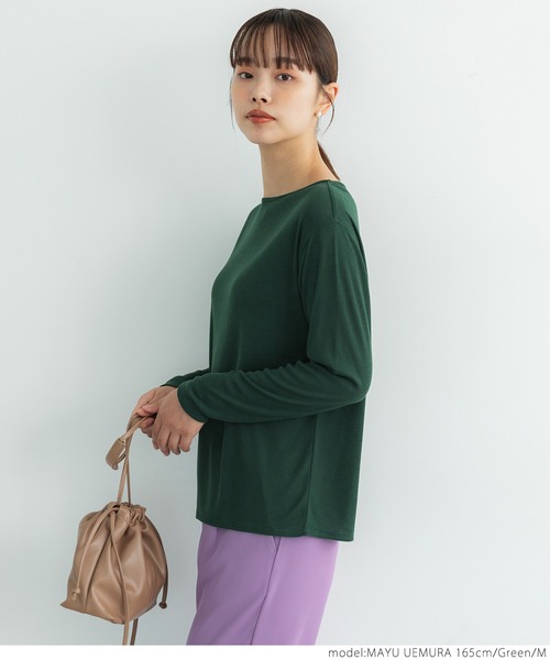 coca（coca）（コカ）の「とろみシアーフライストップス（Tシャツ/カットソー・レディース・ブラック/グリーン/ライトベージュ・M/L）」の14枚目の写真