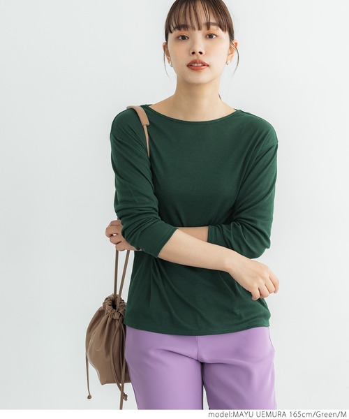coca（coca）（コカ）の「とろみシアーフライストップス（Tシャツ/カットソー・レディース・ブラック/グリーン/ライトベージュ・M/L）」の15枚目の写真