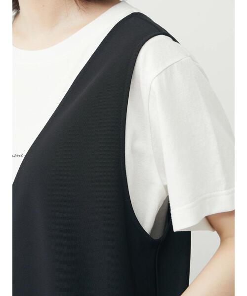 Green Parks(グリーンパークス)の「Vネックジャンスカ(ワンピース・レディース・ブラック/グリーン・FREE)」の13枚目の写真