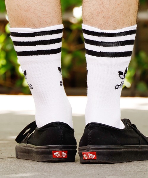 adidas(アディダス)の「adidas/アディダス HERI M CUT CREW SOCK 3P 3足セット(ソックス/靴下・メンズ・ホワイト/ブラック/ホワイト系その他・S/M/L)」の14枚目の写真