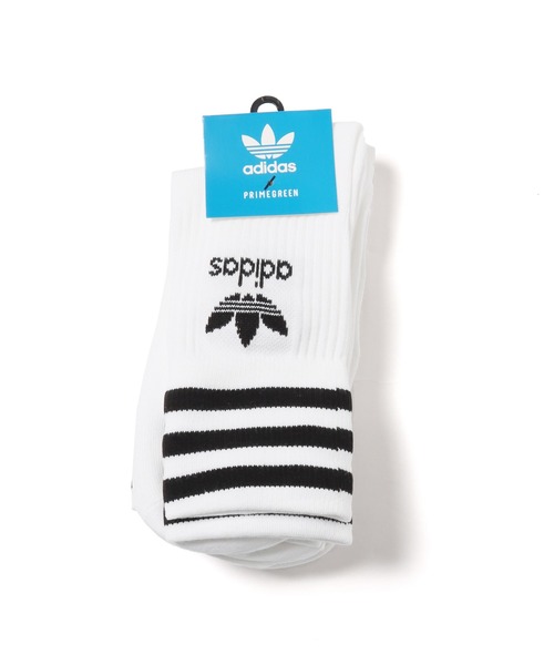adidas(アディダス)の「adidas/アディダス HERI M CUT CREW SOCK 3P 3足セット(ソックス/靴下・メンズ・ホワイト/ブラック/ホワイト系その他・S/M/L)」の8枚目の写真