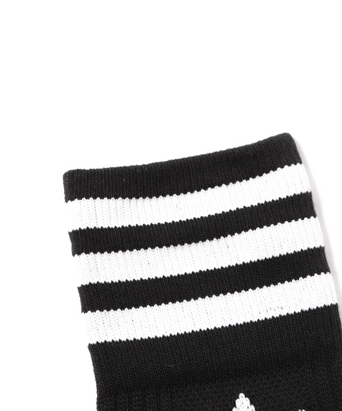 adidas(アディダス)の「adidas/アディダス HERI M CUT CREW SOCK 3P 3足セット(ソックス/靴下・メンズ・ホワイト/ブラック/ホワイト系その他・S/M/L)」の4枚目の写真