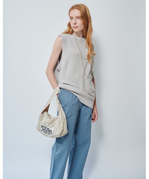 THEATRE PRODUCTS(シアタープロダクツ)の「STICKER LABEL SQUALEBAG/ステッカーラベルスクエアバッグ(ハンドバッグ・レディース・ブラック/アイボリー・FREE)」の10枚目の写真