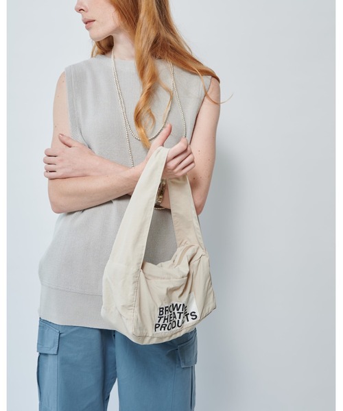 THEATRE PRODUCTS(シアタープロダクツ)の「STICKER LABEL SQUALEBAG/ステッカーラベルスクエアバッグ(ハンドバッグ・レディース・ブラック/アイボリー・FREE)」の11枚目の写真