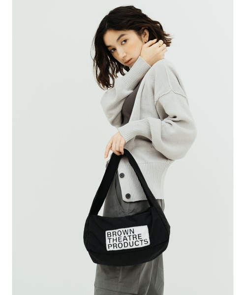 THEATRE PRODUCTS(シアタープロダクツ)の「STICKER LABEL SQUALEBAG/ステッカーラベルスクエアバッグ(ハンドバッグ・レディース・ブラック/アイボリー・FREE)」の20枚目の写真