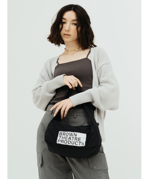 THEATRE PRODUCTS(シアタープロダクツ)の「STICKER LABEL SQUALEBAG/ステッカーラベルスクエアバッグ(ハンドバッグ・レディース・ブラック/アイボリー・FREE)」の22枚目の写真