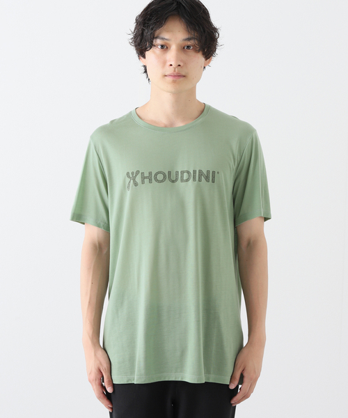 HOUDINI(フディーニ)の「【HOUDINI / フーディニ】Ms Tree Tee Drawing Logo(Tシャツ/カットソー・メンズ・チャコールグレー/ブラック/サファリグリーン・MEDIUM/LARGE)」の18枚目の写真