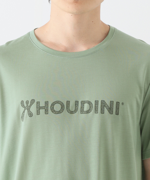 HOUDINI(フディーニ)の「【HOUDINI / フーディニ】Ms Tree Tee Drawing Logo(Tシャツ/カットソー・メンズ・チャコールグレー/ブラック/サファリグリーン・MEDIUM/LARGE)」の9枚目の写真