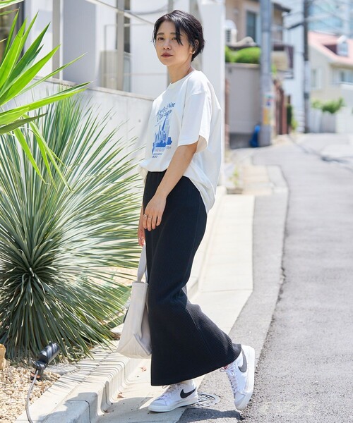 FREAK'S STORE(フリークスストア)の「カラーリブスカート(スカート・レディース・ブラック/ピンク/オレンジ/ナチュラル/コーラルピンク・フリ-)」の7枚目の写真