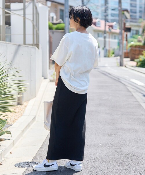 FREAK'S STORE(フリークスストア)の「カラーリブスカート(スカート・レディース・ブラック/ピンク/オレンジ/ナチュラル/コーラルピンク・フリ-)」の8枚目の写真