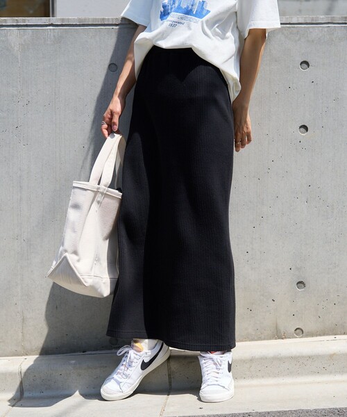 FREAK'S STORE(フリークスストア)の「カラーリブスカート(スカート・レディース・ブラック/ピンク/オレンジ/ナチュラル/コーラルピンク・フリ-)」の10枚目の写真