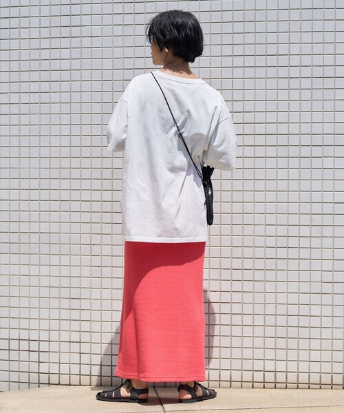 FREAK'S STORE(フリークスストア)の「カラーリブスカート(スカート・レディース・ブラック/ピンク/オレンジ/ナチュラル/コーラルピンク・フリ-)」の15枚目の写真