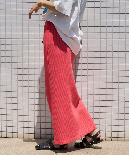 FREAK'S STORE(フリークスストア)の「カラーリブスカート(スカート・レディース・ブラック/ピンク/オレンジ/ナチュラル/コーラルピンク・フリ-)」の18枚目の写真