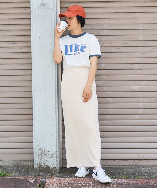 FREAK'S STORE(フリークスストア)の「カラーリブスカート(スカート・レディース・ブラック/ピンク/オレンジ/ナチュラル/コーラルピンク・フリ-)」の21枚目の写真