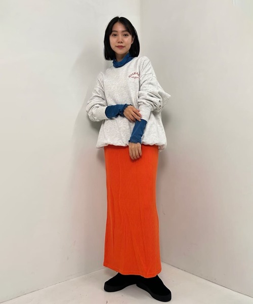 FREAK'S STORE(フリークスストア)の「カラーリブスカート(スカート・レディース・ブラック/ピンク/オレンジ/ナチュラル/コーラルピンク・フリ-)」の6枚目の写真