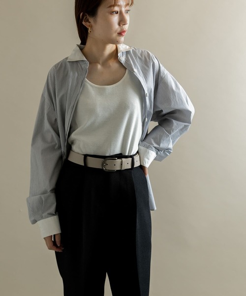 SMELLY(スメリー)の「シンプルピンバックルベルト(ベルト・レディース・ブラック/ブラウン/アイボリー・-)」の8枚目の写真