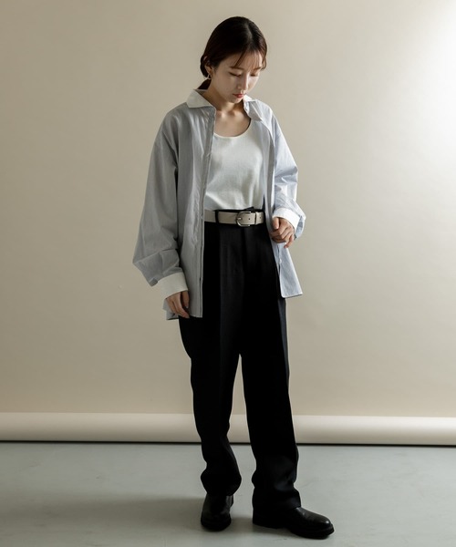 SMELLY(スメリー)の「シンプルピンバックルベルト(ベルト・レディース・ブラック/ブラウン/アイボリー・-)」の9枚目の写真