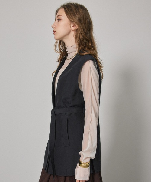 PUBLIC TOKYO（パブリックトウキョウ）の「ダブルブレストジレ（ベスト・レディース・ブラック/ベージュ/その他2・FREE）」の6枚目の写真