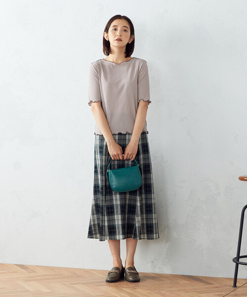 COMME CA ISM（コムサイズム）の「シアー　カットソー（Tシャツ/カットソー・レディース・アイボリー/ライラック/ブラック/ベージュ・MEDIUM/LARGE）」の9枚目の写真