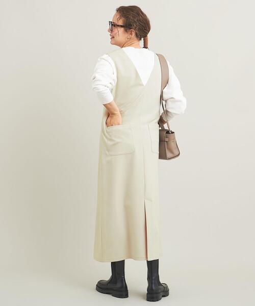 BEAUTY&YOUTH UNITED ARROWS（ビューティーアンドユースユナイテッドアローズ）の「【WEB限定】ツイードライク ジャンパースカート -2WAY/ウォッシャブル-（ジャンパースカート・レディース・ブラック/ナチュラル/イエロー/ダークブラウン・S/M）」の7枚目の写真