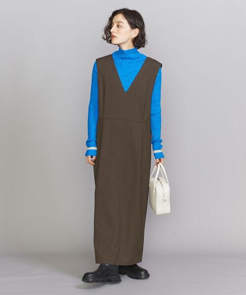 BEAUTY&YOUTH UNITED ARROWS（ビューティーアンドユースユナイテッドアローズ）の「【WEB限定】ツイードライク ジャンパースカート -2WAY/ウォッシャブル-（ジャンパースカート・レディース・ブラック/ナチュラル/イエロー/ダークブラウン・S/M）」の11枚目の写真