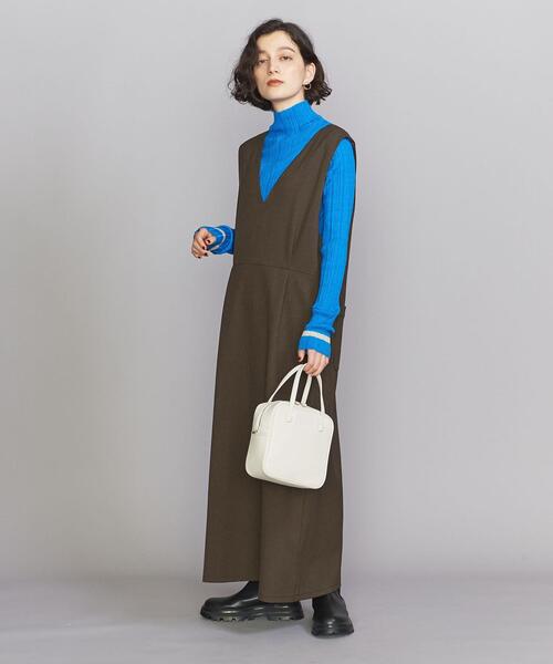 BEAUTY&YOUTH UNITED ARROWS（ビューティーアンドユースユナイテッドアローズ）の「【WEB限定】ツイードライク ジャンパースカート -2WAY/ウォッシャブル-（ジャンパースカート・レディース・ブラック/ナチュラル/イエロー/ダークブラウン・S/M）」の12枚目の写真