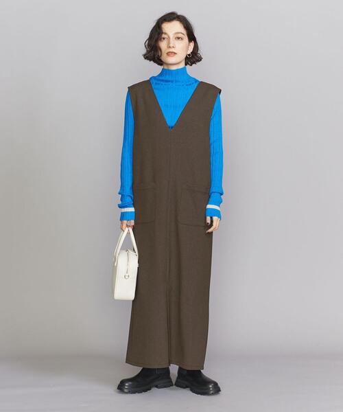 BEAUTY&YOUTH UNITED ARROWS（ビューティーアンドユースユナイテッドアローズ）の「【WEB限定】ツイードライク ジャンパースカート -2WAY/ウォッシャブル-（ジャンパースカート・レディース・ブラック/ナチュラル/イエロー/ダークブラウン・S/M）」の13枚目の写真