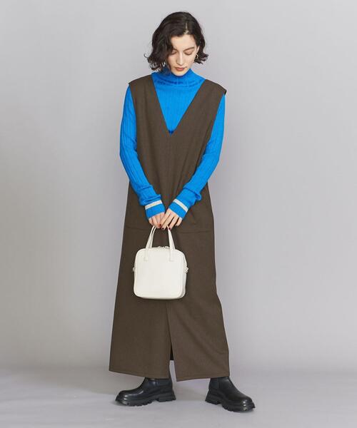 BEAUTY&YOUTH UNITED ARROWS（ビューティーアンドユースユナイテッドアローズ）の「【WEB限定】ツイードライク ジャンパースカート -2WAY/ウォッシャブル-（ジャンパースカート・レディース・ブラック/ナチュラル/イエロー/ダークブラウン・S/M）」の14枚目の写真