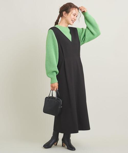 BEAUTY&YOUTH UNITED ARROWS（ビューティーアンドユースユナイテッドアローズ）の「【WEB限定】ツイードライク ジャンパースカート -2WAY/ウォッシャブル-（ジャンパースカート・レディース・ブラック/ナチュラル/イエロー/ダークブラウン・S/M）」の17枚目の写真