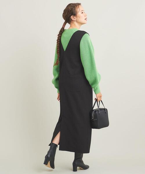 BEAUTY&YOUTH UNITED ARROWS（ビューティーアンドユースユナイテッドアローズ）の「【WEB限定】ツイードライク ジャンパースカート -2WAY/ウォッシャブル-（ジャンパースカート・レディース・ブラック/ナチュラル/イエロー/ダークブラウン・S/M）」の18枚目の写真