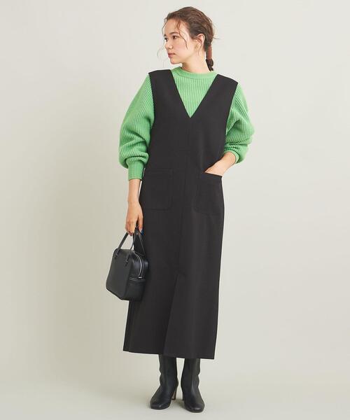 BEAUTY&YOUTH UNITED ARROWS（ビューティーアンドユースユナイテッドアローズ）の「【WEB限定】ツイードライク ジャンパースカート -2WAY/ウォッシャブル-（ジャンパースカート・レディース・ブラック/ナチュラル/イエロー/ダークブラウン・S/M）」の19枚目の写真