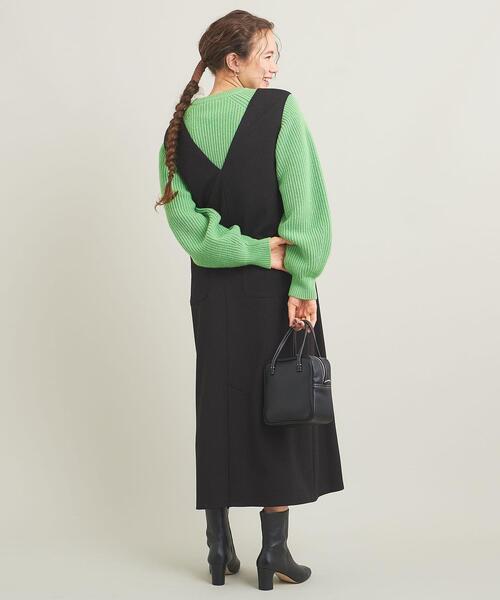 BEAUTY&YOUTH UNITED ARROWS（ビューティーアンドユースユナイテッドアローズ）の「【WEB限定】ツイードライク ジャンパースカート -2WAY/ウォッシャブル-（ジャンパースカート・レディース・ブラック/ナチュラル/イエロー/ダークブラウン・S/M）」の21枚目の写真