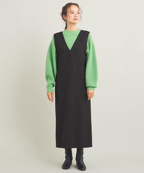 BEAUTY&YOUTH UNITED ARROWS（ビューティーアンドユースユナイテッドアローズ）の「【WEB限定】ツイードライク ジャンパースカート -2WAY/ウォッシャブル-（ジャンパースカート・レディース・ブラック/ナチュラル/イエロー/ダークブラウン・S/M）」の22枚目の写真