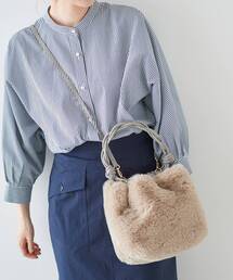 le.coeur blanc | ツイストハンドルファー2WAYバッグ(ショルダーバッグ)