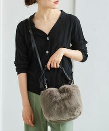 le.coeur blanc | ツイストハンドルファー2WAYバッグ(ショルダーバッグ)