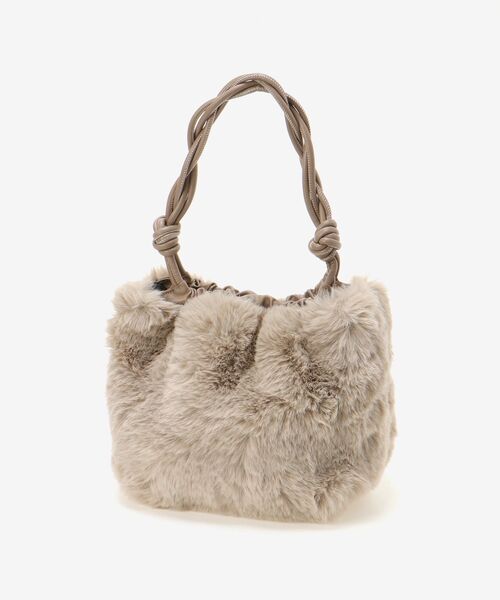 le.coeur blanc（ルクールブラン）の「ツイストハンドルファー2WAYバッグ（ショルダーバッグ・レディース・ベージュ/グレイッシュベージュ・FREE）」の17枚目の写真