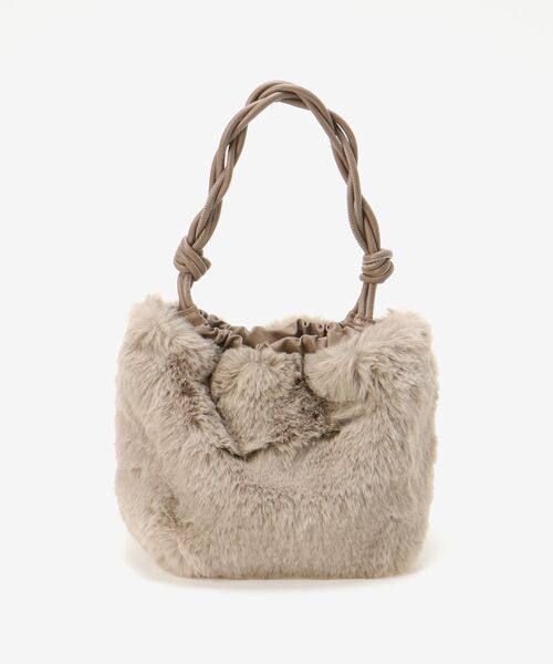 le.coeur blanc（ルクールブラン）の「ツイストハンドルファー2WAYバッグ（ショルダーバッグ・レディース・ベージュ/グレイッシュベージュ・FREE）」の19枚目の写真